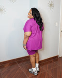 Everyday Luxe V-Neck Biker Short Set