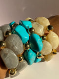 Golden Tide Statement Stone Bracelet