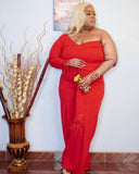 One Shoulder Feather Jumpsuit