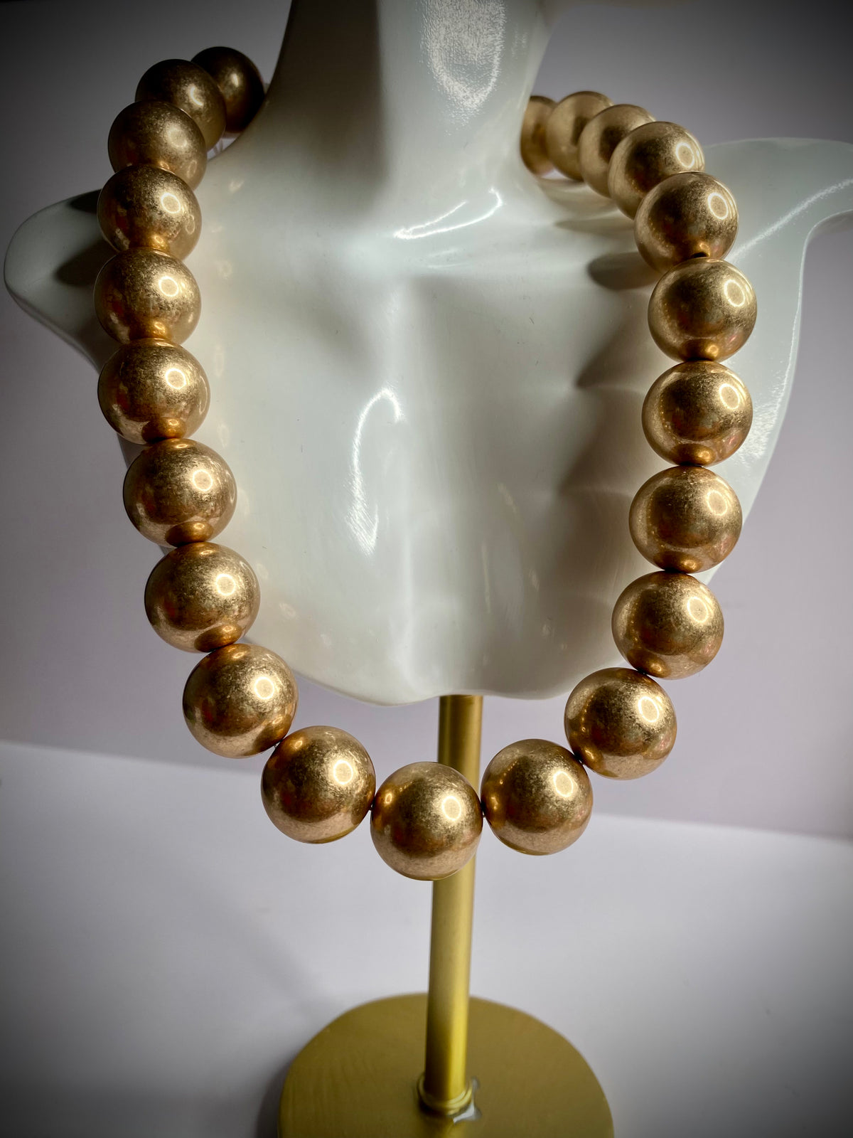 Bronze Pearl Necklace