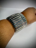 Silver Ribbed Cuff
