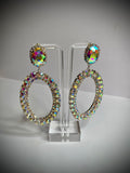 Diamond Oval Earrings