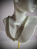 Silver Bling Linked Necklace