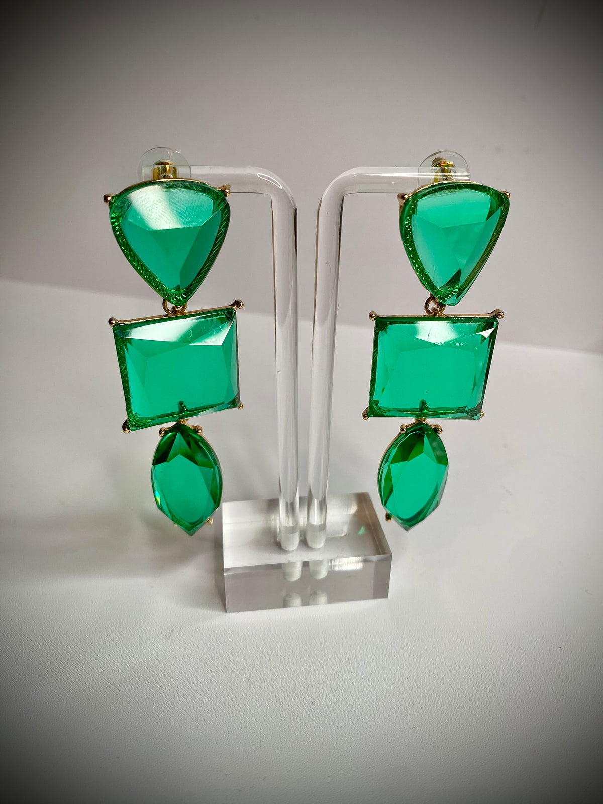 Tri Layer Shape Earrings