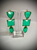 Tri Layer Shape Earrings