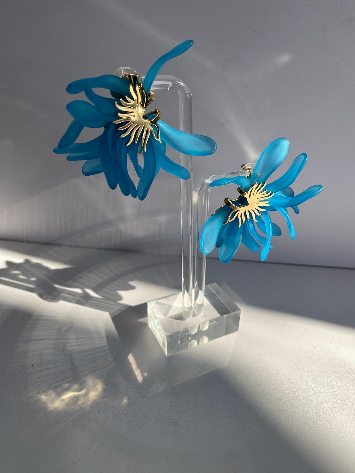 Blue Abstract Earrings