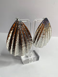 Large Silver Fan Earrings