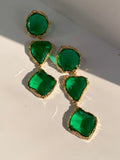 Gold Trimmed Shapes Earrings