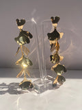 Long Gold Leaf Earrings