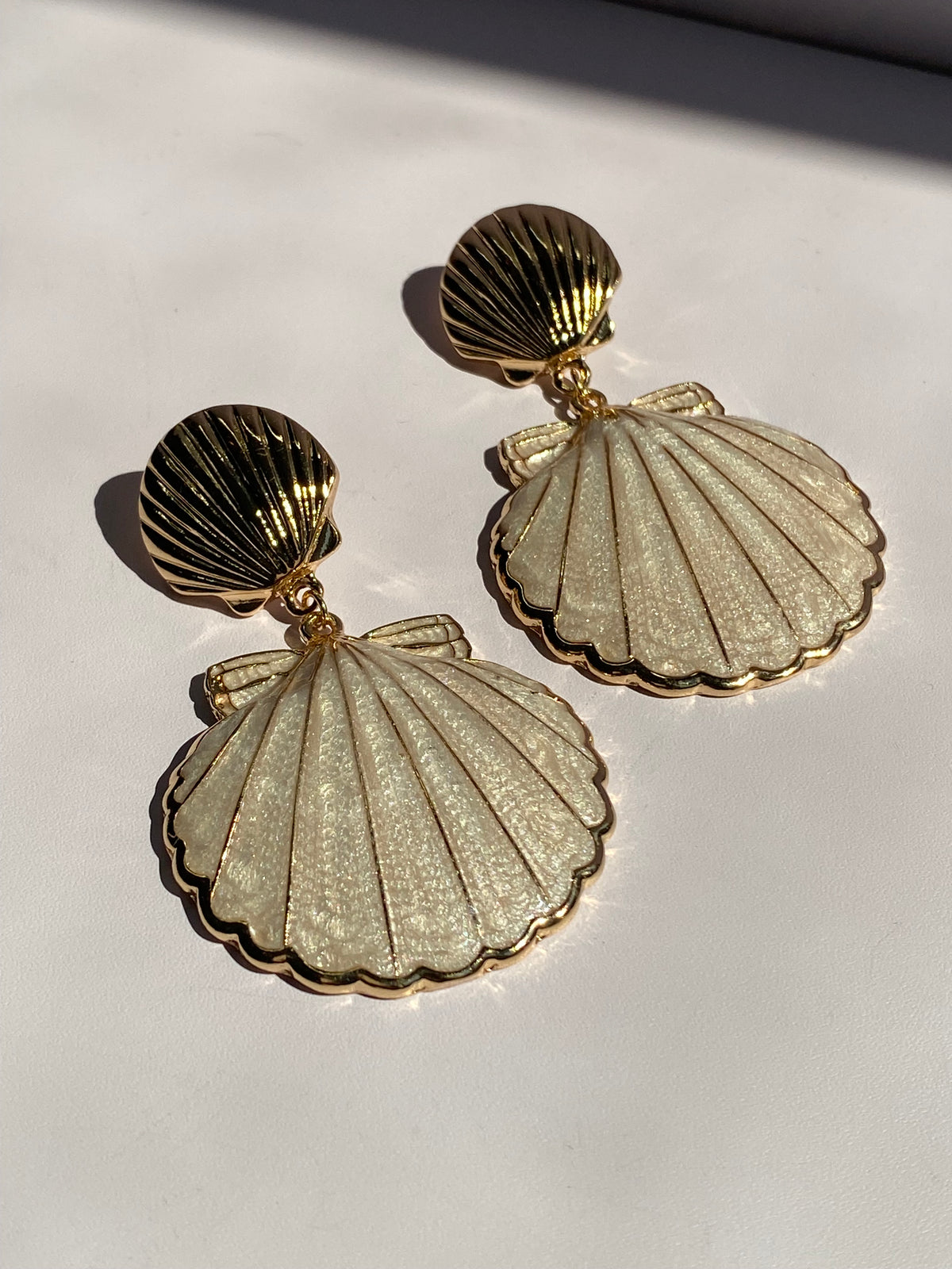 Double Seashell Earrings