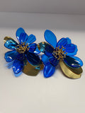 Gold & Color Flower Earrings