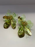 Gold & Color Flower Earrings