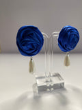 Two Tone Rose Drop Earrings