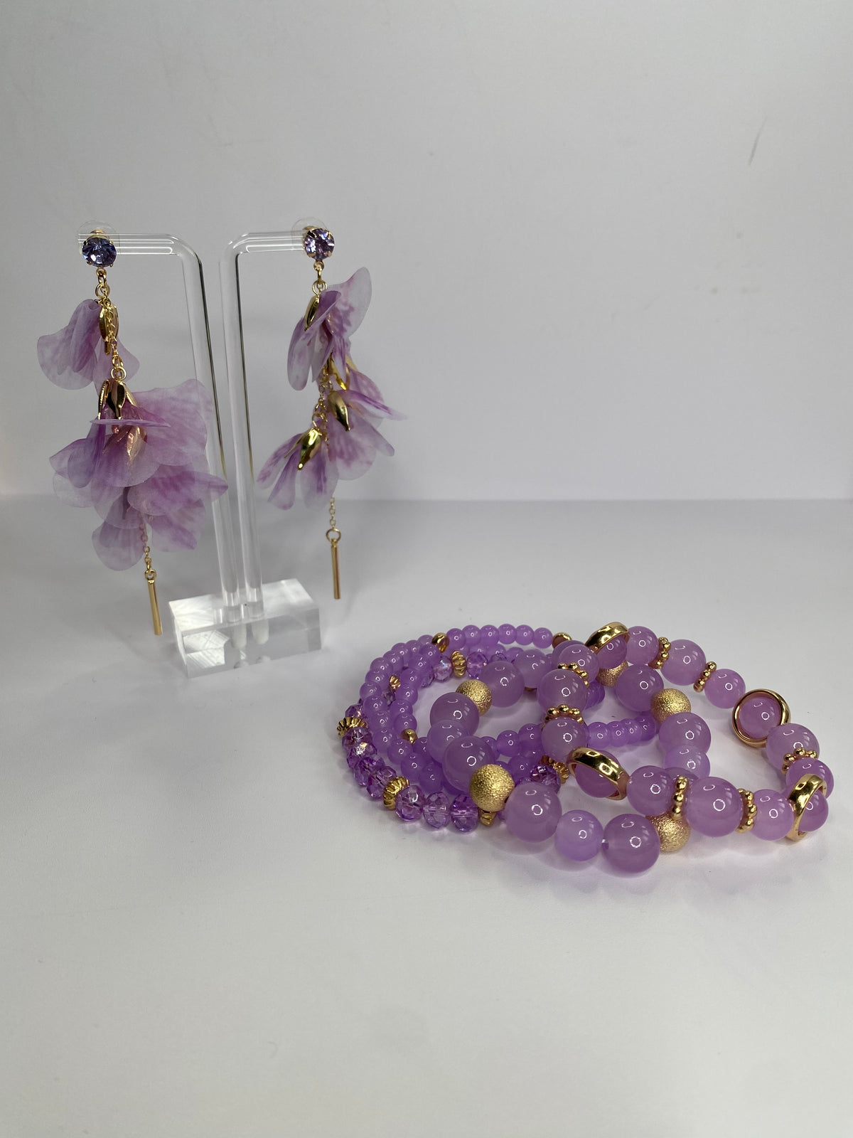 Purple Feather Accessory Set