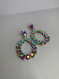 Large Iridescent Drop Earrings