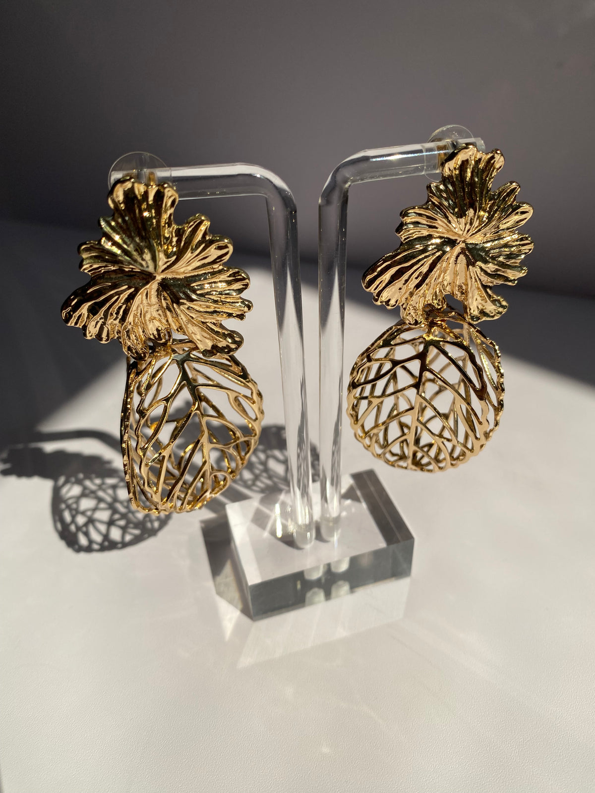 Double Leaf Earrings