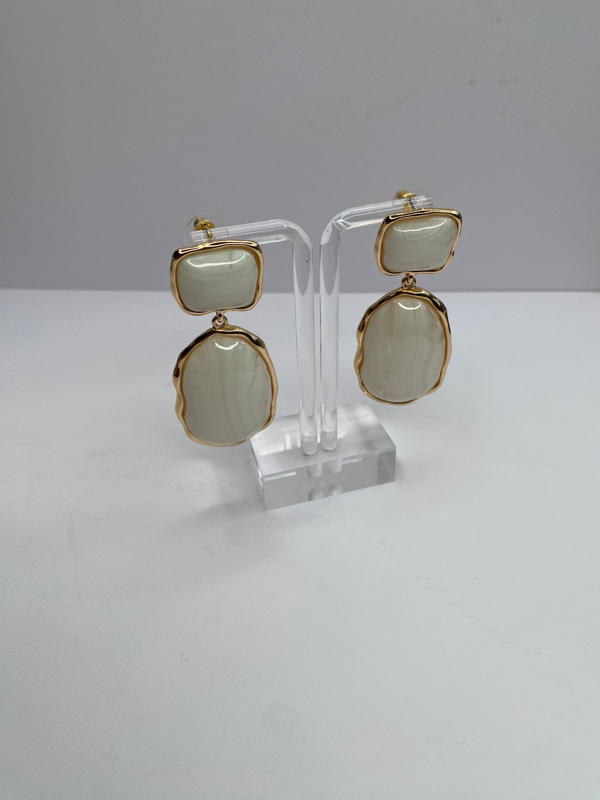 Square & Oral Earrings