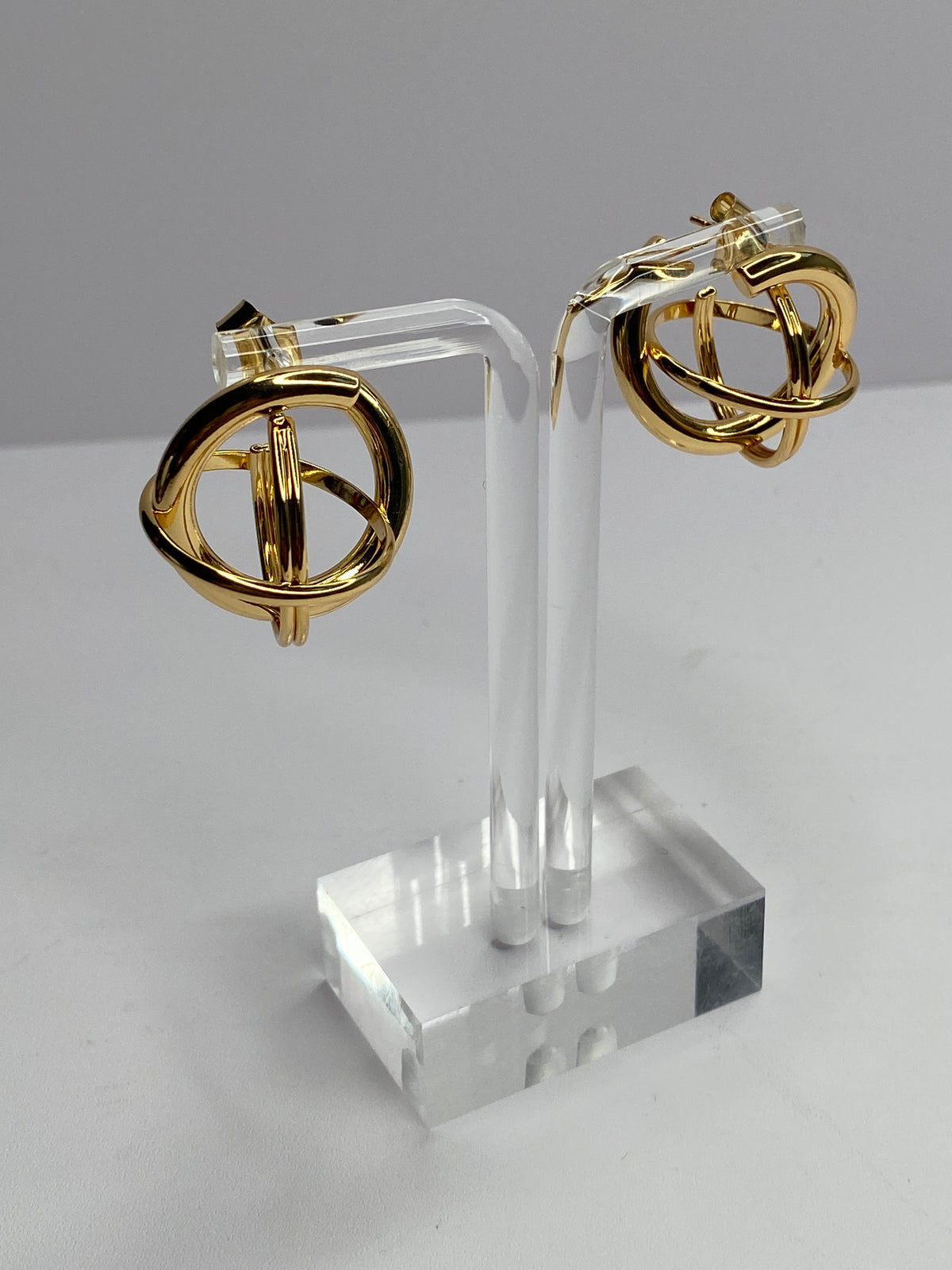 14K Gold Dipped Round Earrings