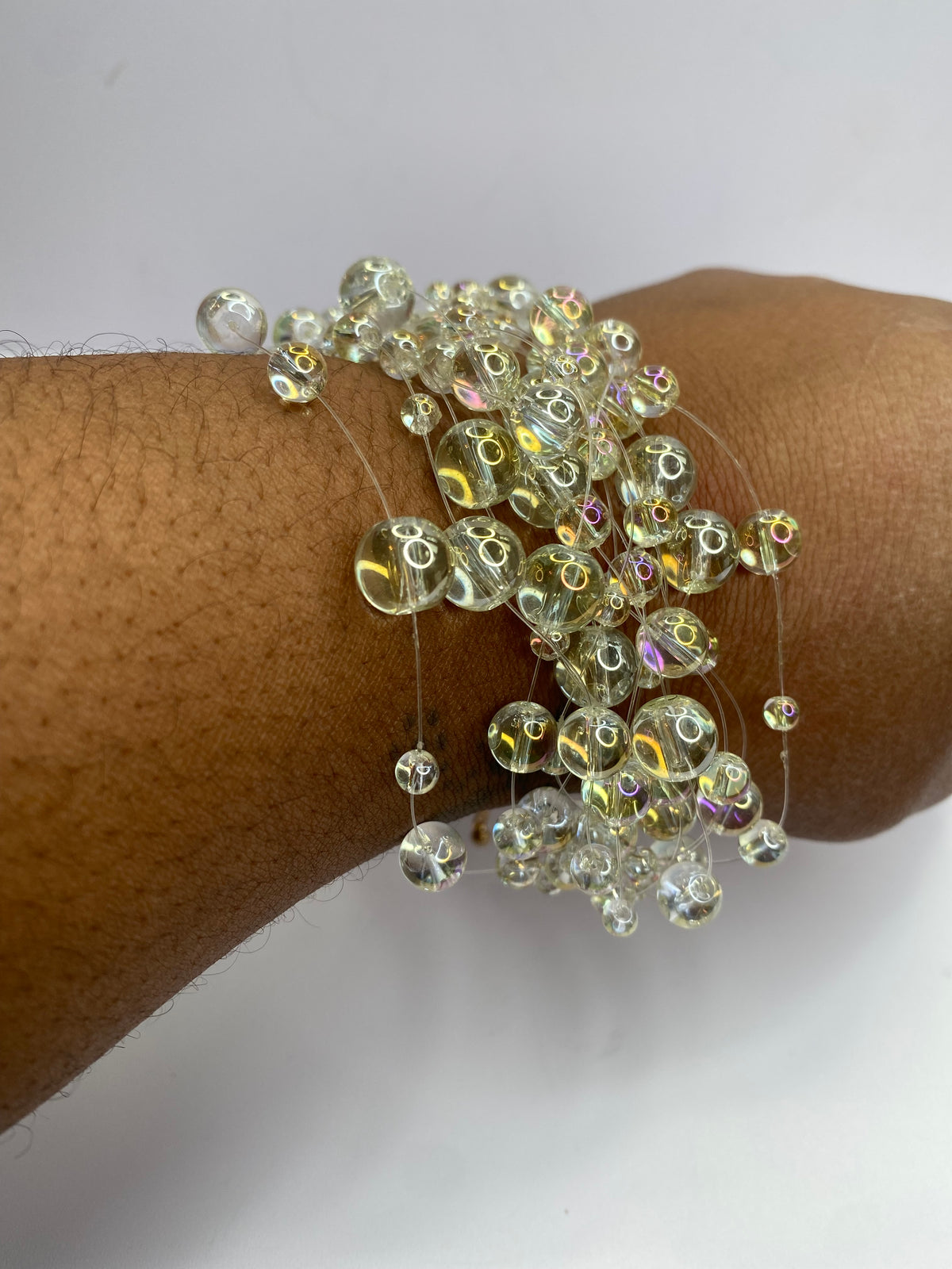 Iridescent Ball String Bracelet