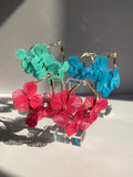 Small Flower Hoop Earrings