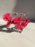 Small Flower Hoop Earrings