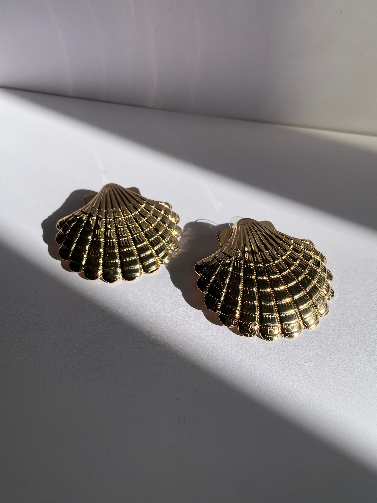 Gold Seashell Earrings
